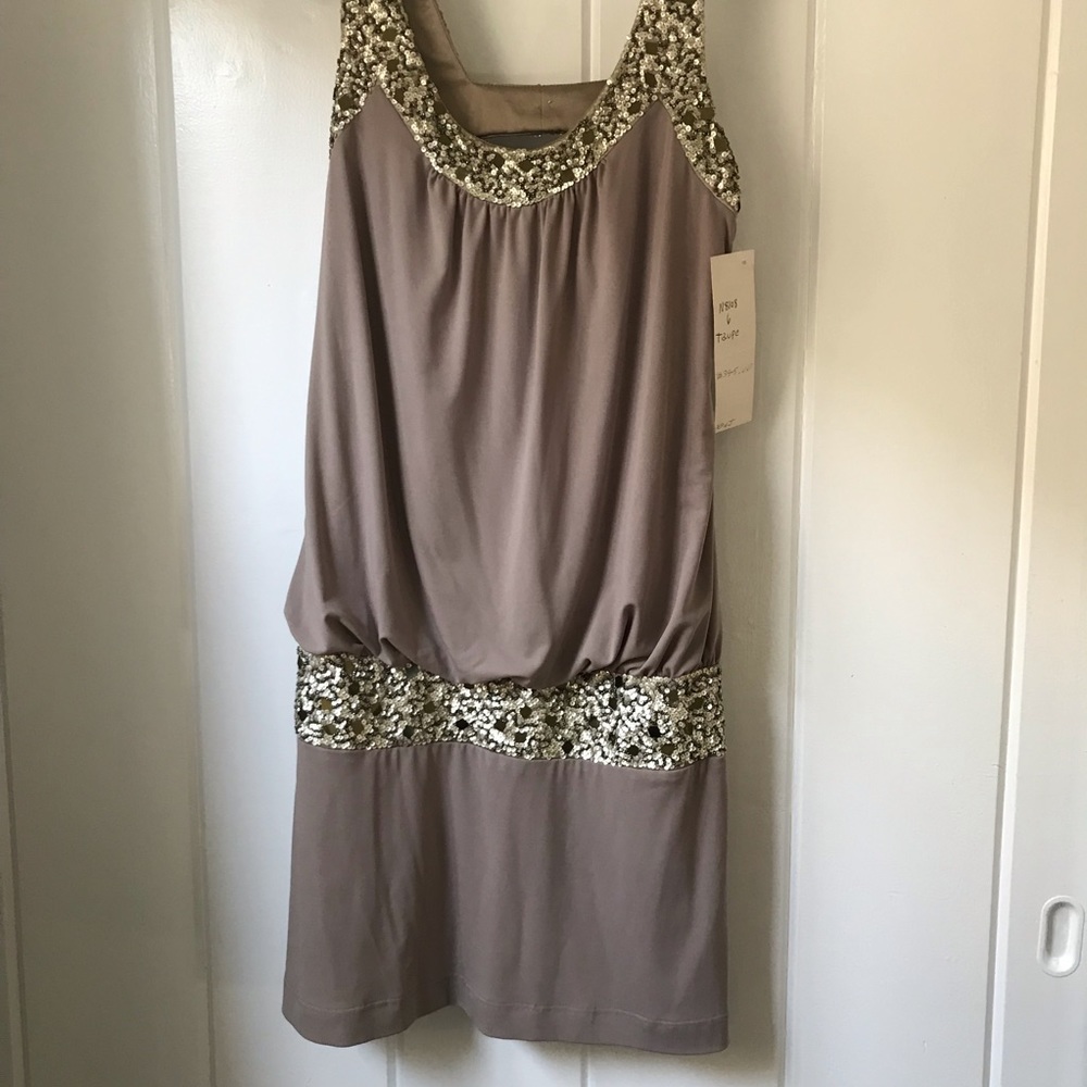 NWT Taupe Evening Dress